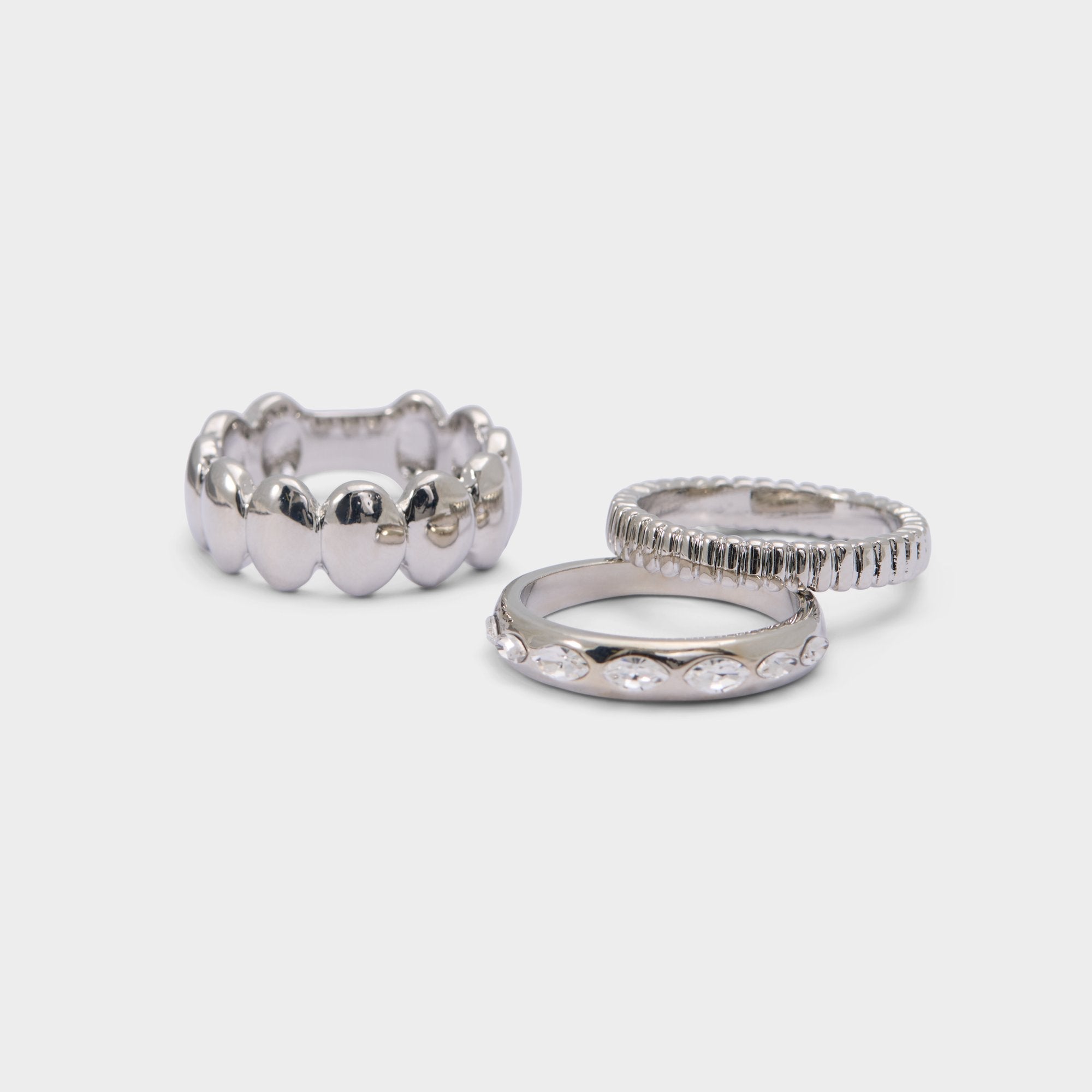 Bublle in Silver Clear Multi - Stackable rings | Aldo discount