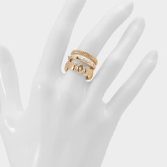 Bublle in Gold Clear Multi - Stackable rings | Aldo on sale