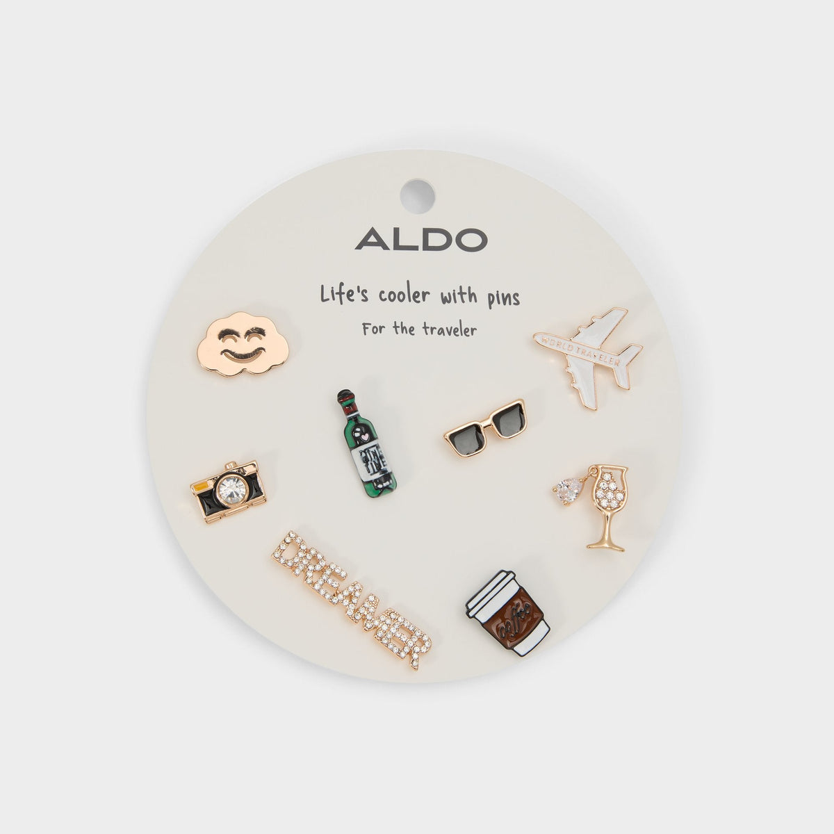 Traveler Gold/Clear Multi Women's Accessories - Decorative pins | Aldo outlet