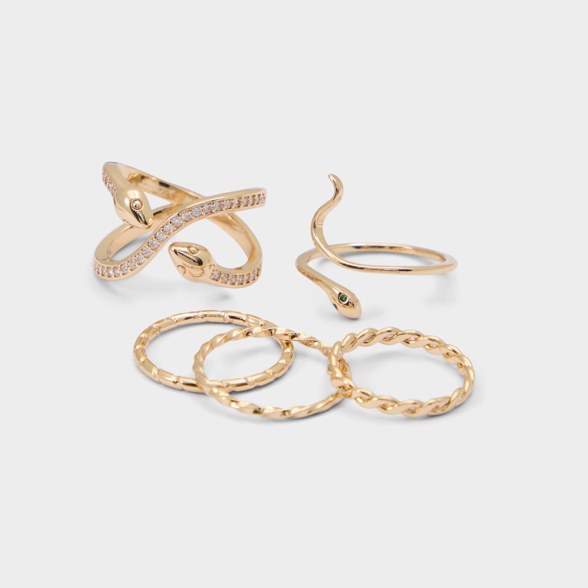 Blancan Gold/Clear Multi Women's Rings - Multi finger rings | Aldo for sale