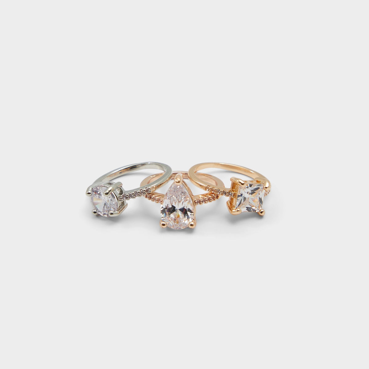Alabridar Metallic Multi Women's Cubic Zirconia - Stackable rings | Aldo on sale