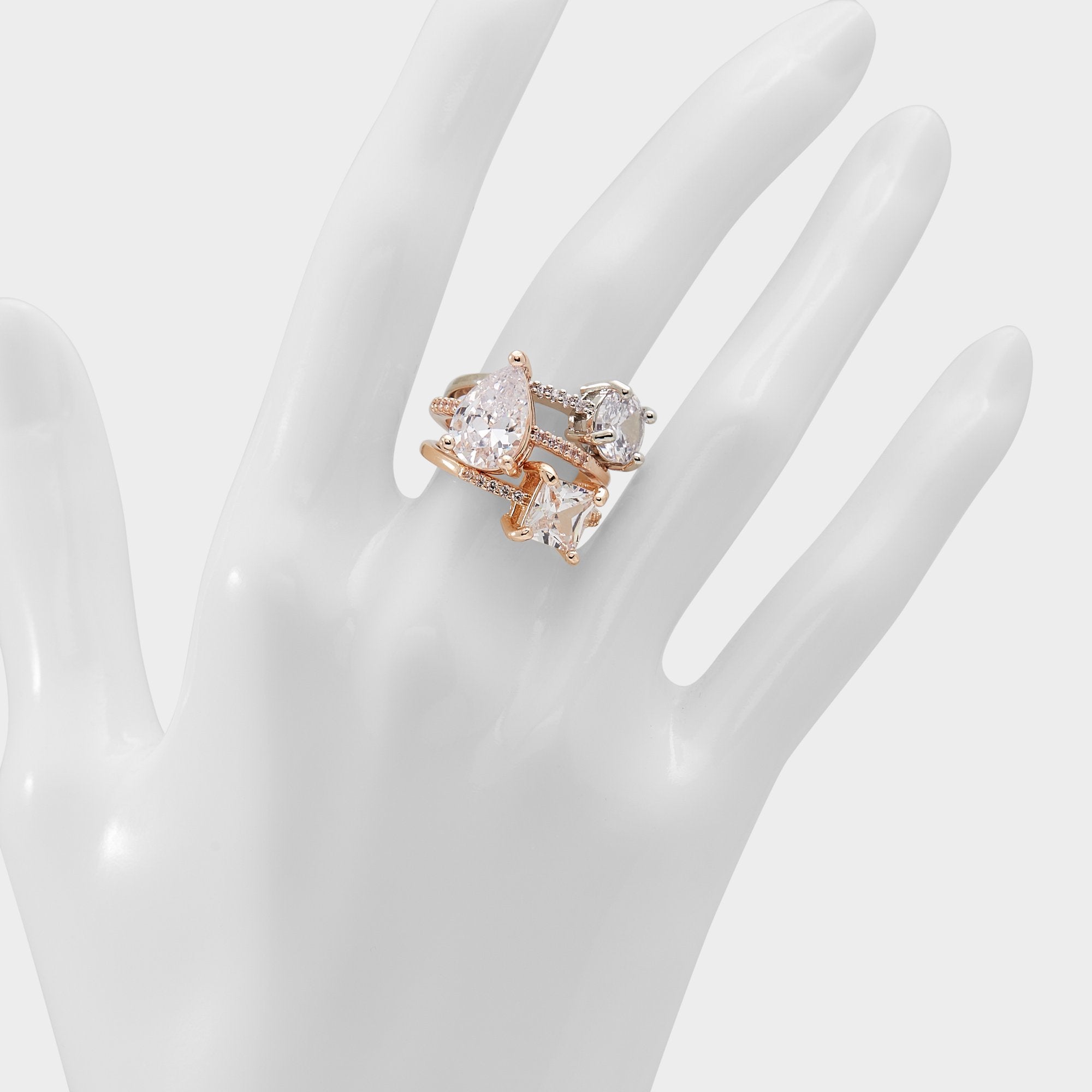 Alabridar Metallic Multi Women's Cubic Zirconia - Stackable rings | Aldo on sale