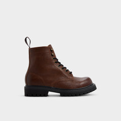 Doublezero in Dark Brown - Combat boot, Lug sole | Aldo sale