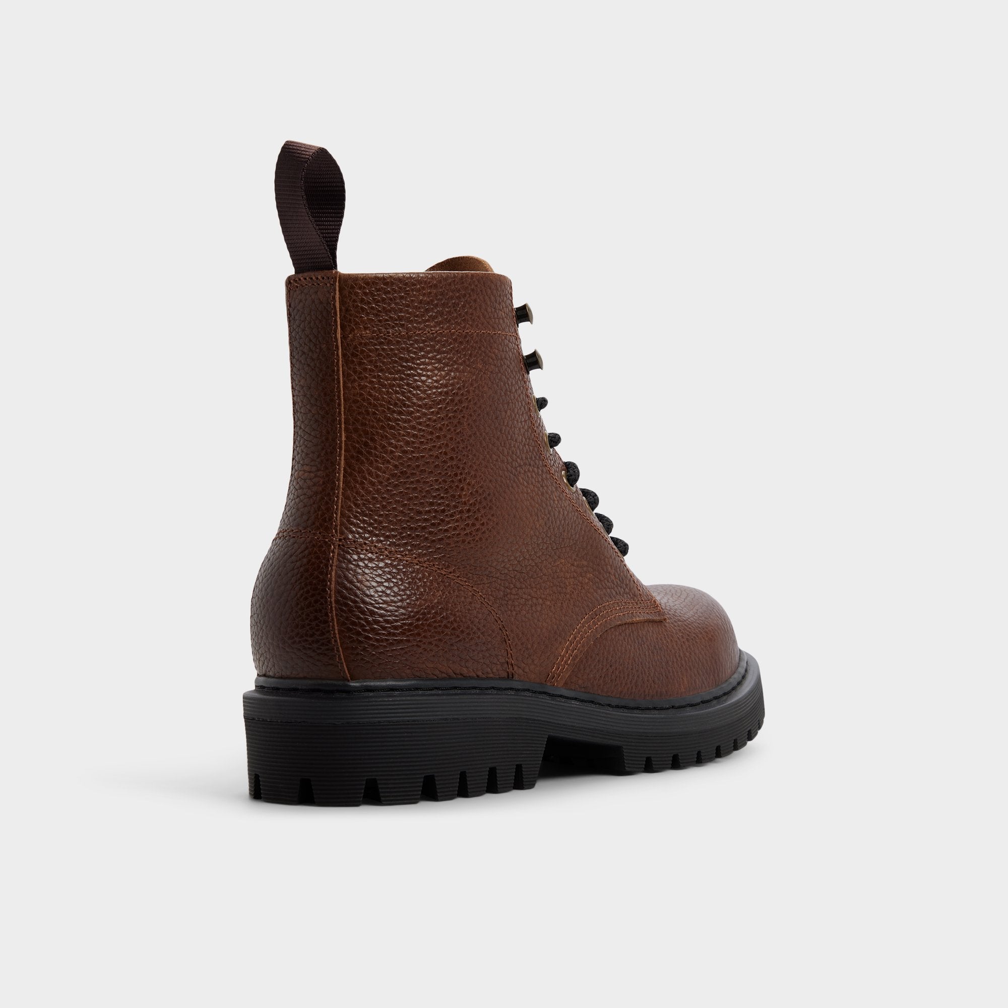 Doublezero in Dark Brown - Combat boot, Lug sole | Aldo sale