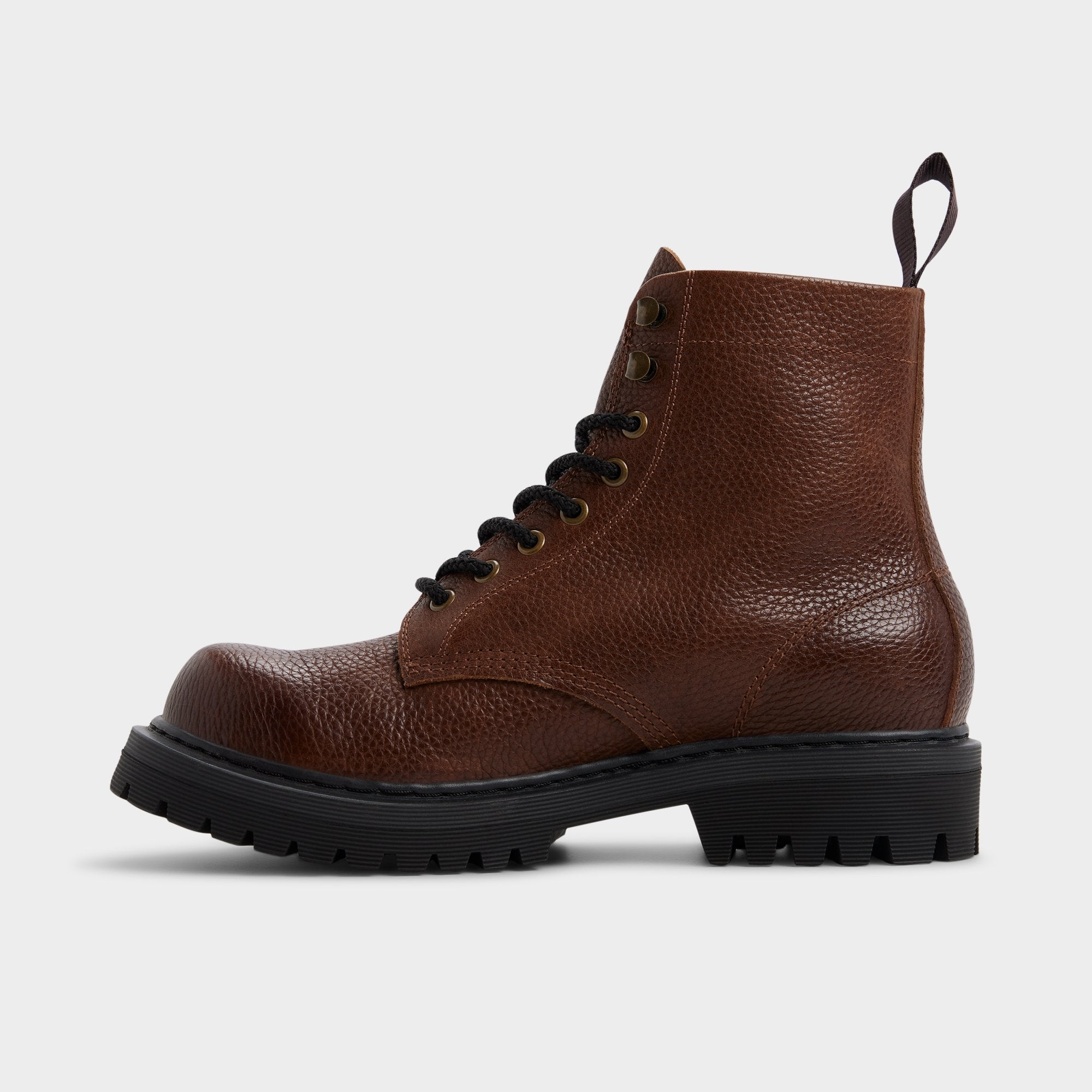 Doublezero in Dark Brown - Combat boot, Lug sole | Aldo sale