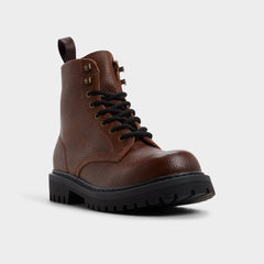 Doublezero in Dark Brown - Combat boot, Lug sole | Aldo sale