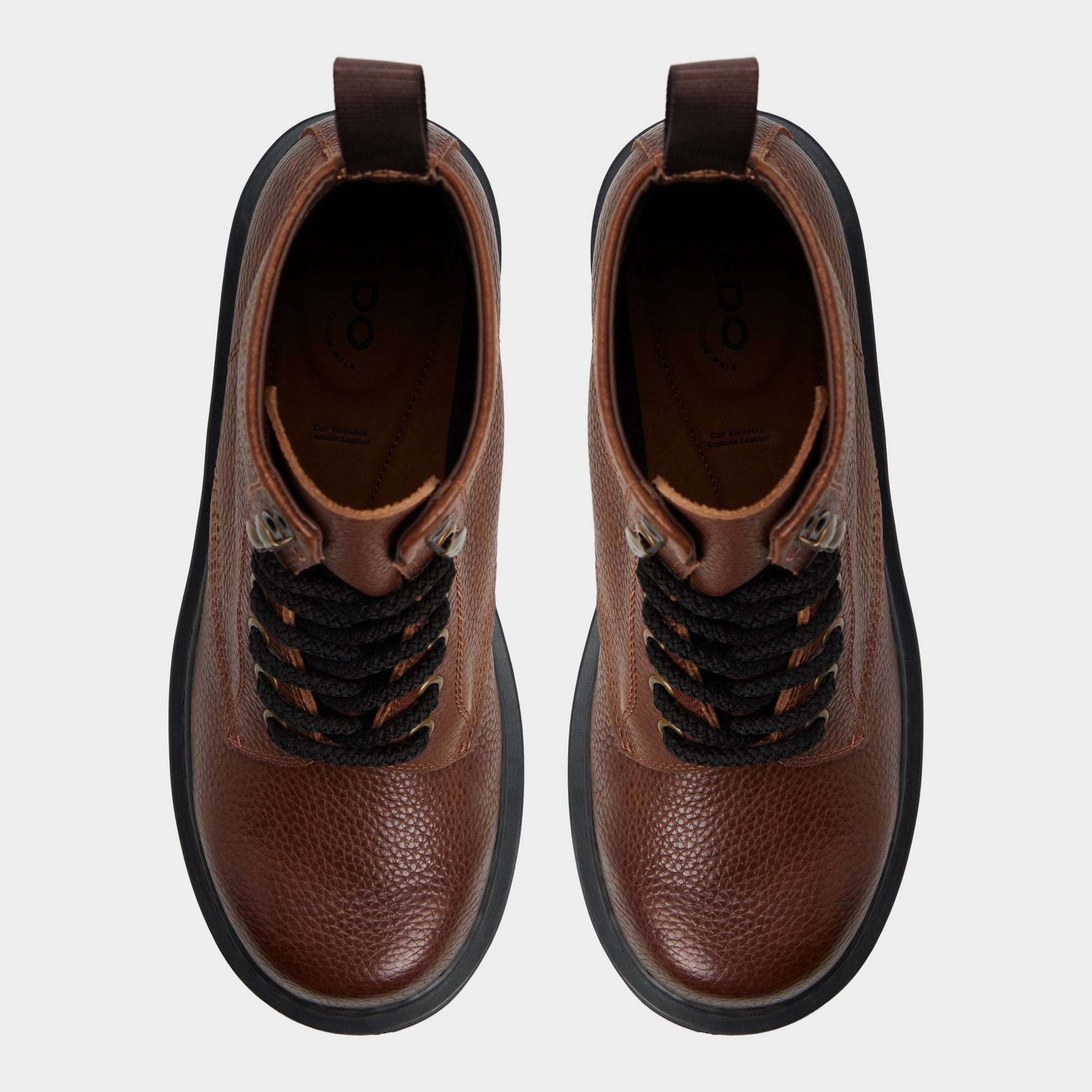 Doublezero in Dark Brown - Combat boot, Lug sole | Aldo sale