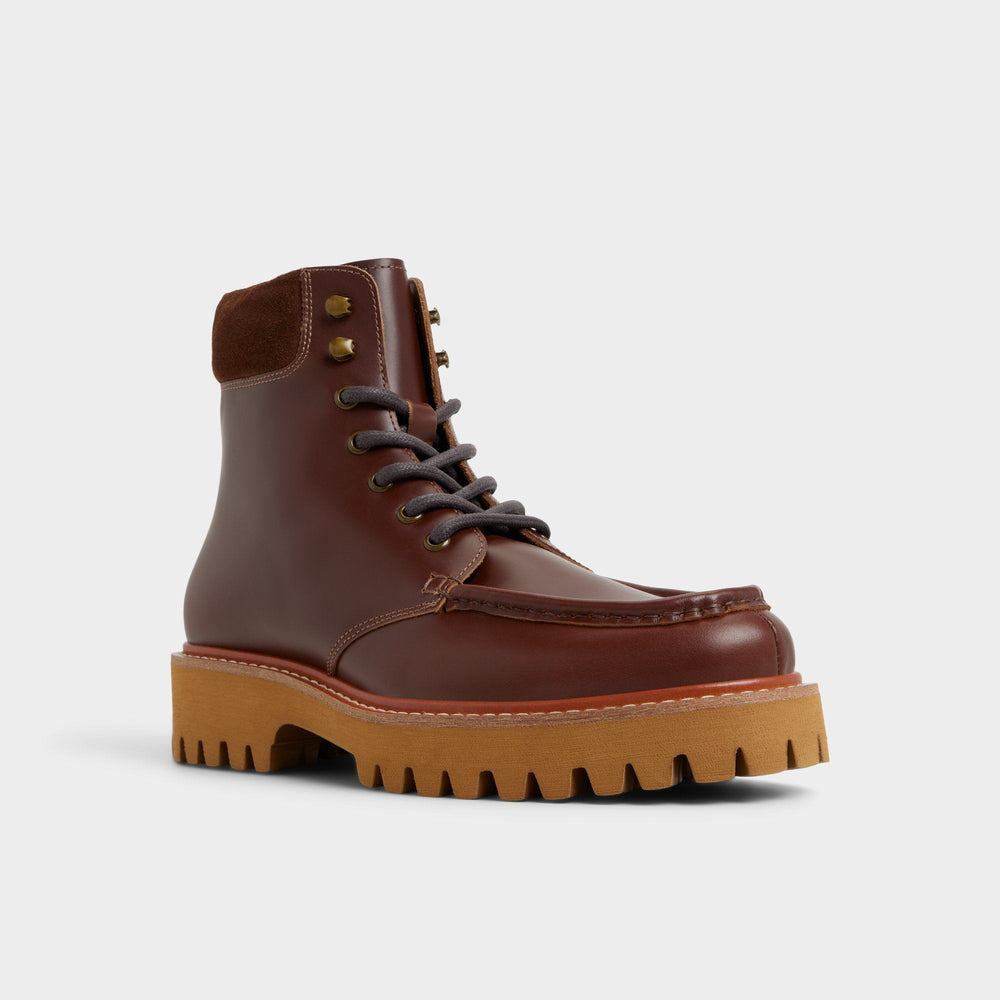 Grier in Medium Brown - Combat boot, Lug sole | Aldo online