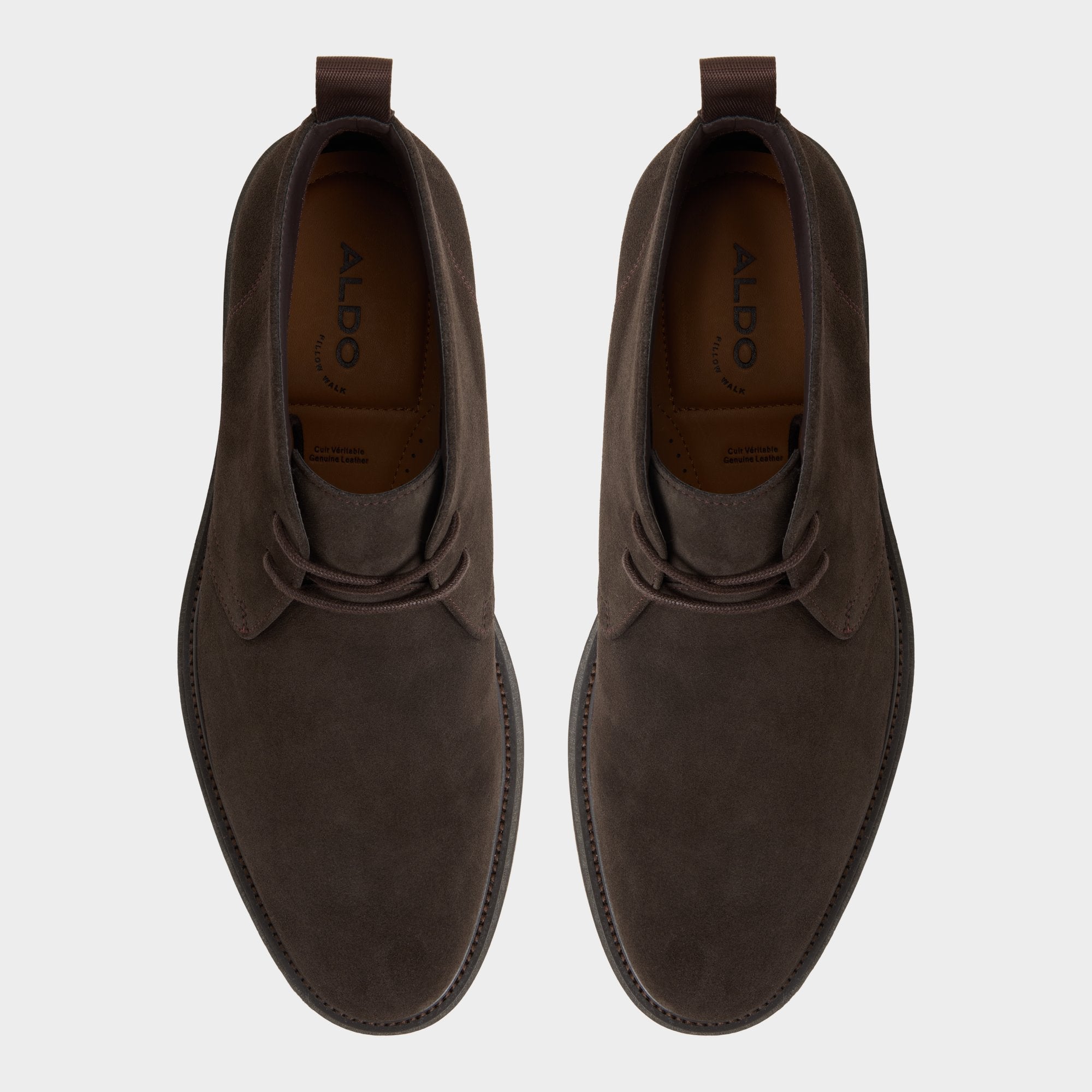 Jefrey Dark Brown Leather Suede Men's Chukka boots - Chukka boot | Aldo online