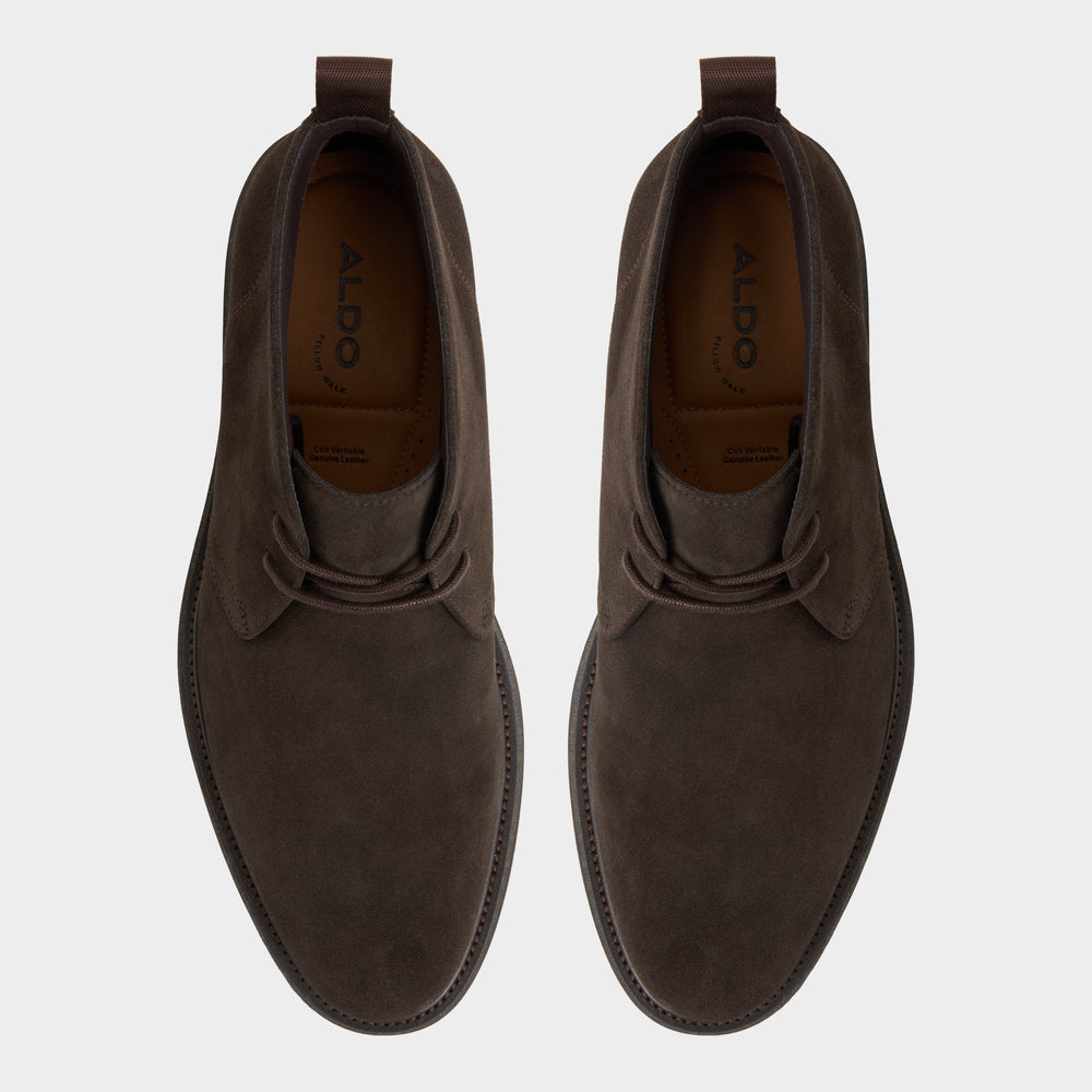 Jefrey Dark Brown Leather Suede Men's Chukka boots - Chukka boot | Aldo online
