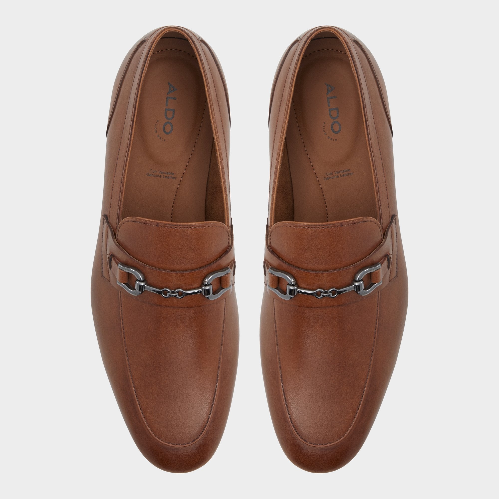 Marinho Cognac Leather Smooth Men's Dress Shoes - Loafer | Aldo discount