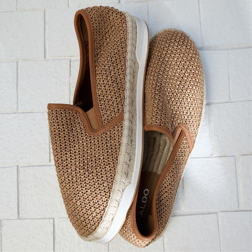 Johnney Cognac Textile Raffia Men's Espadrilles - Espadrille | Aldo outlet