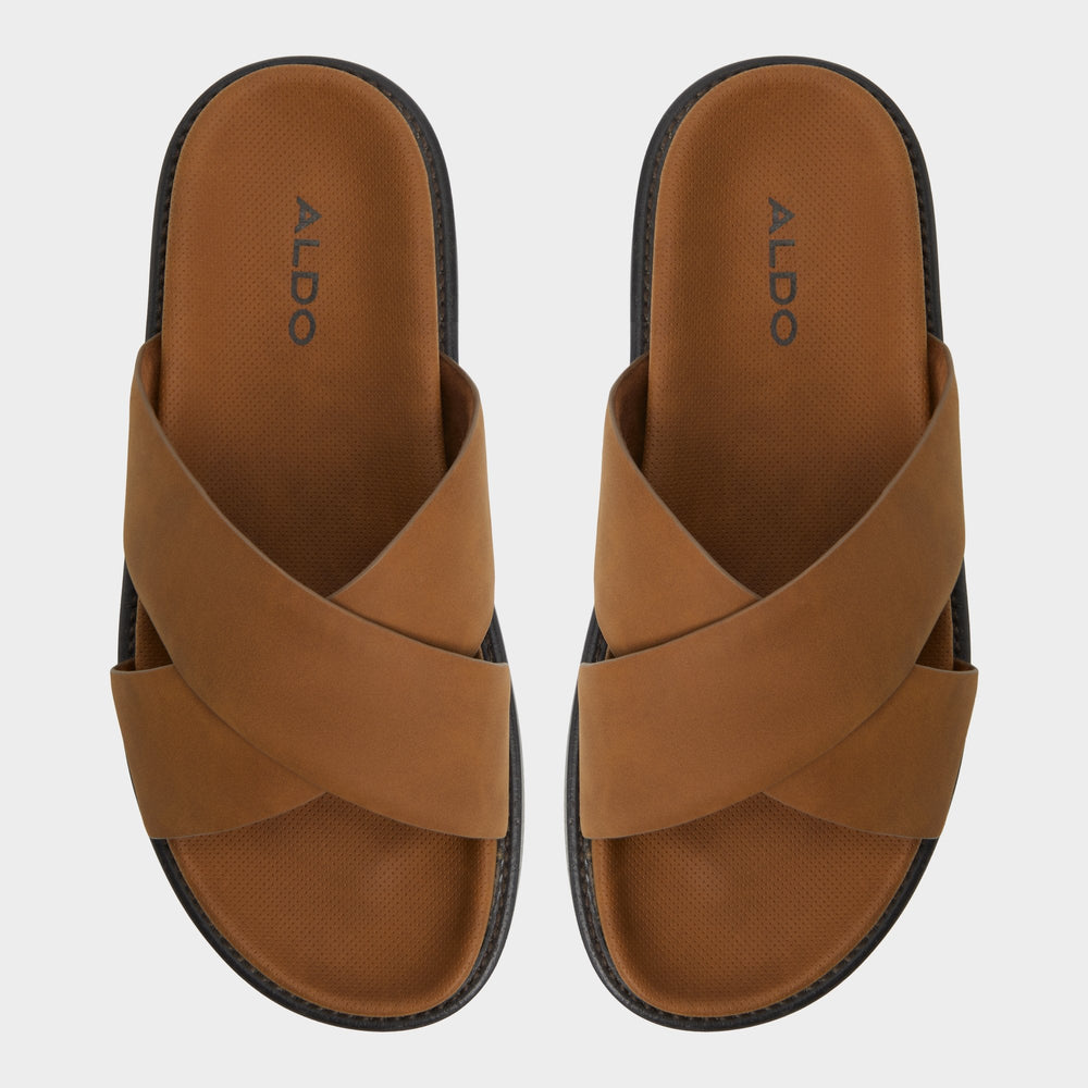 Marrin Cognac Men's Slides - Slide sandal | Aldo outlet