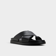 Darley Black Men's Sandals & Slides - Strappy flat sandal | Aldo online