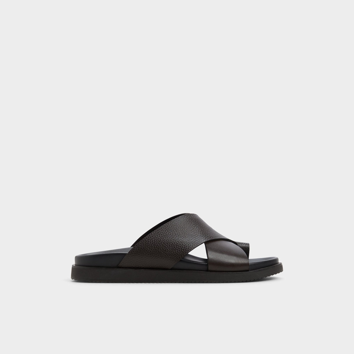 Darley Dark Brown Men's Sandals & Slides - Strappy flat sandal | Aldo outlet
