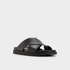 Darley Dark Brown Men's Sandals & Slides - Strappy flat sandal | Aldo outlet