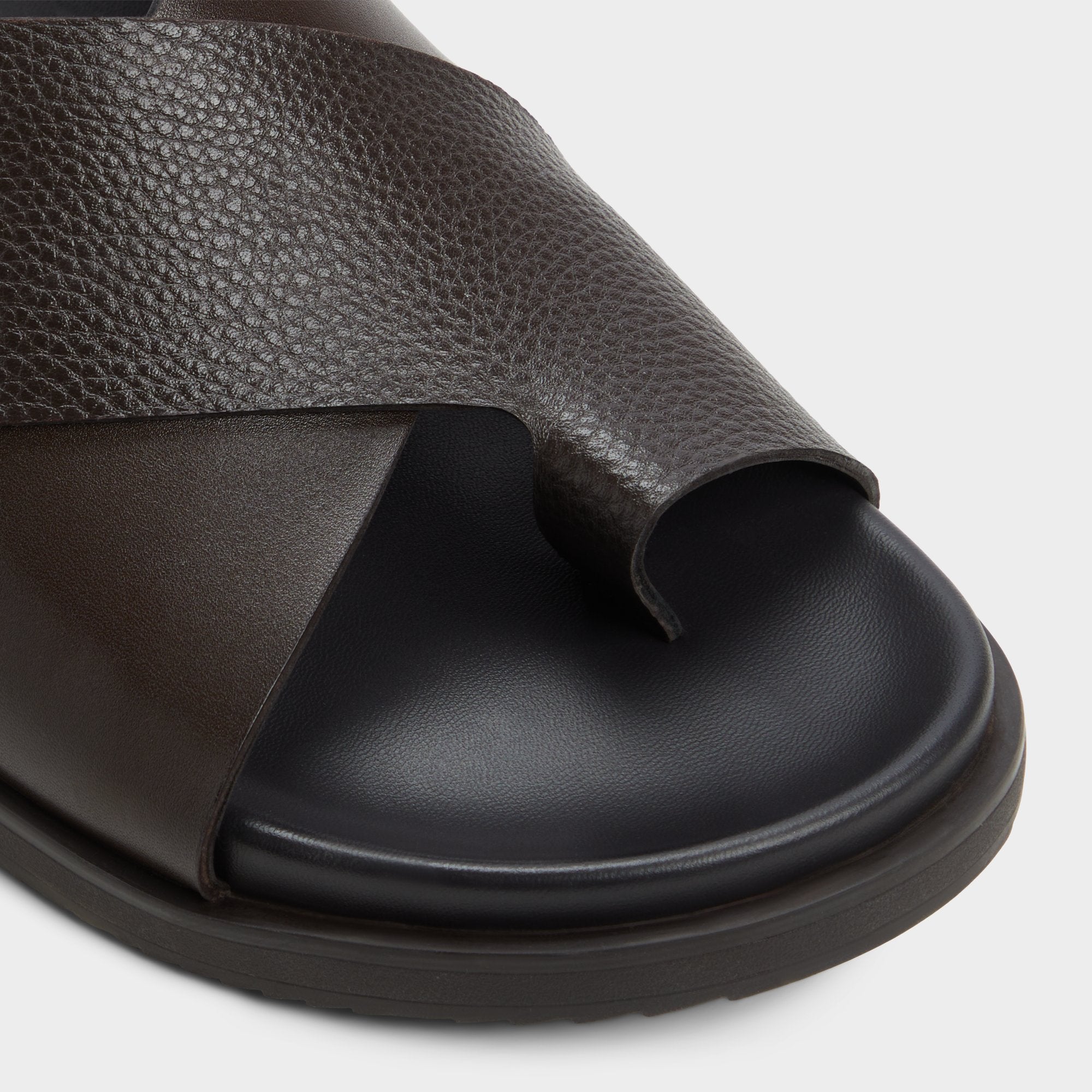 Darley Dark Brown Men's Sandals & Slides - Strappy flat sandal | Aldo outlet