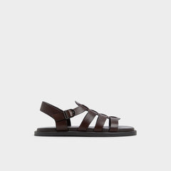 Warley Dark Brown Men's Sandals & Slides - Strappy flat sandal | Aldo for sale