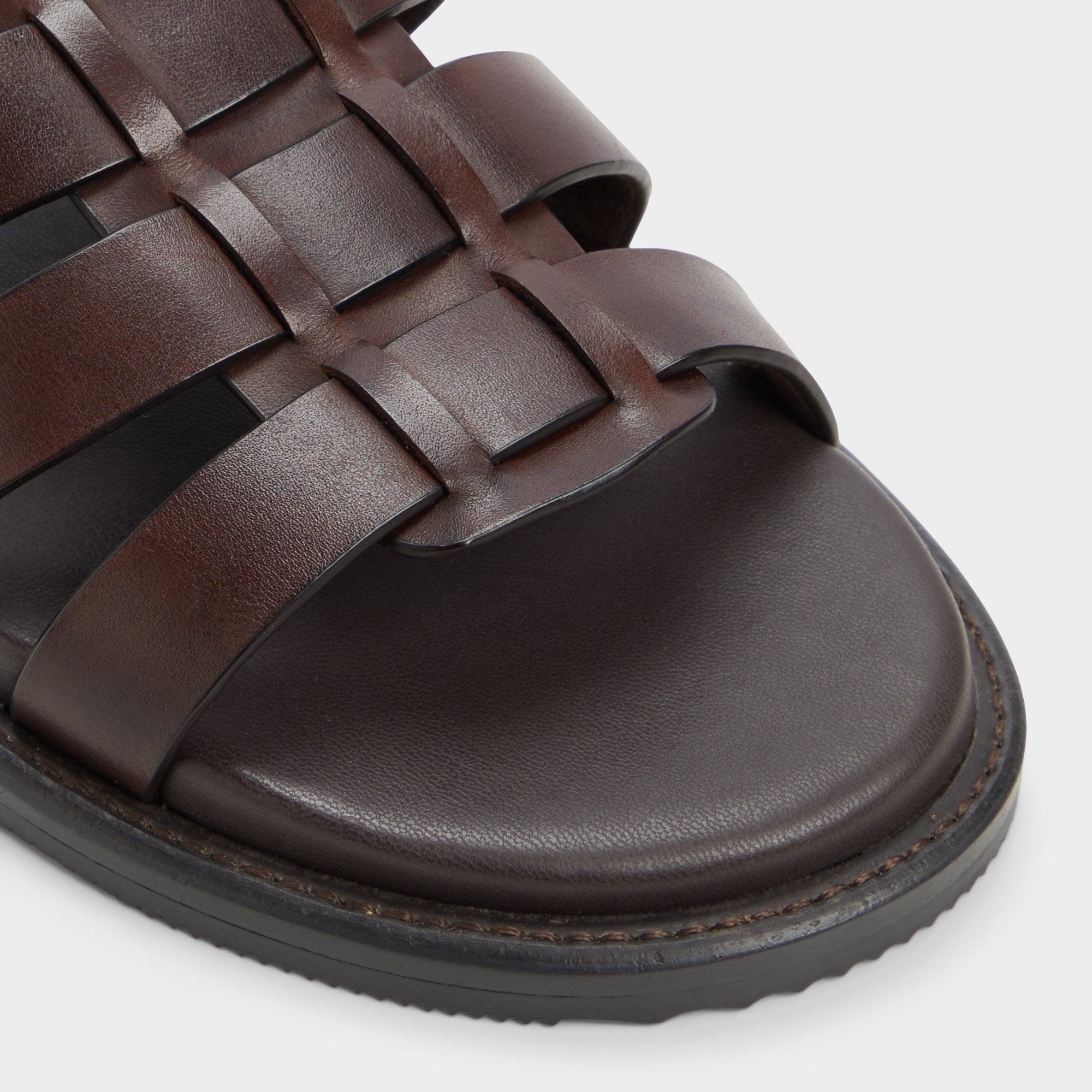 Warley Dark Brown Men's Sandals & Slides - Strappy flat sandal | Aldo for sale