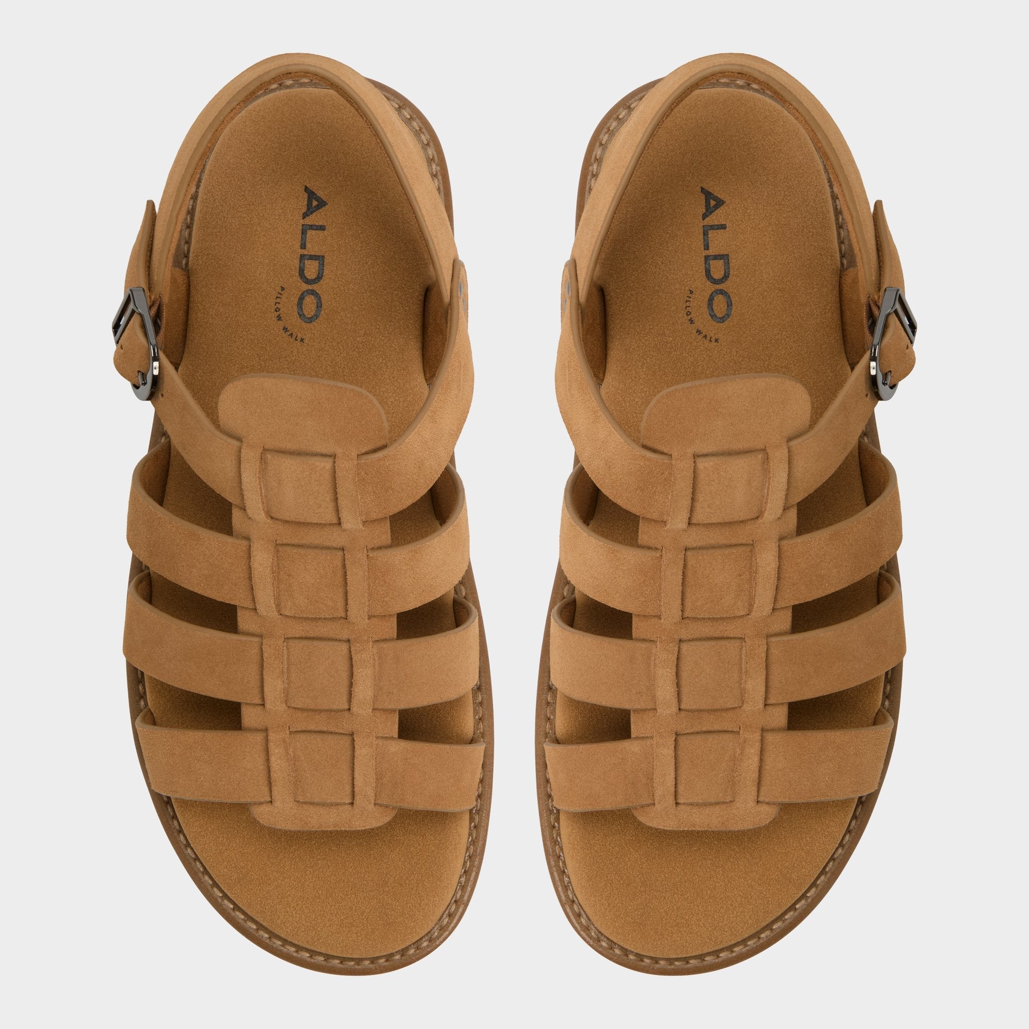 Warley Camel Men's Sandals & Slides - Strappy flat sandal | Aldo online