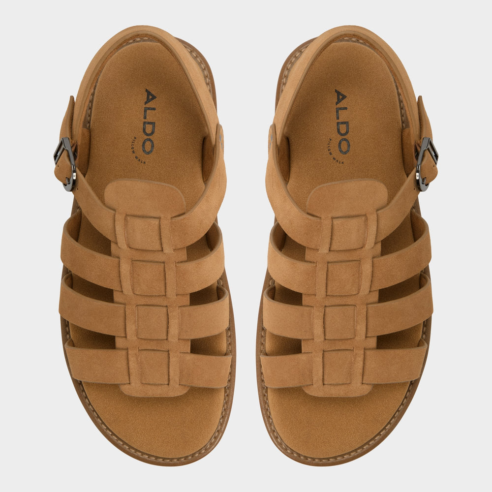 Warley Camel Men's Sandals & Slides - Strappy flat sandal | Aldo online