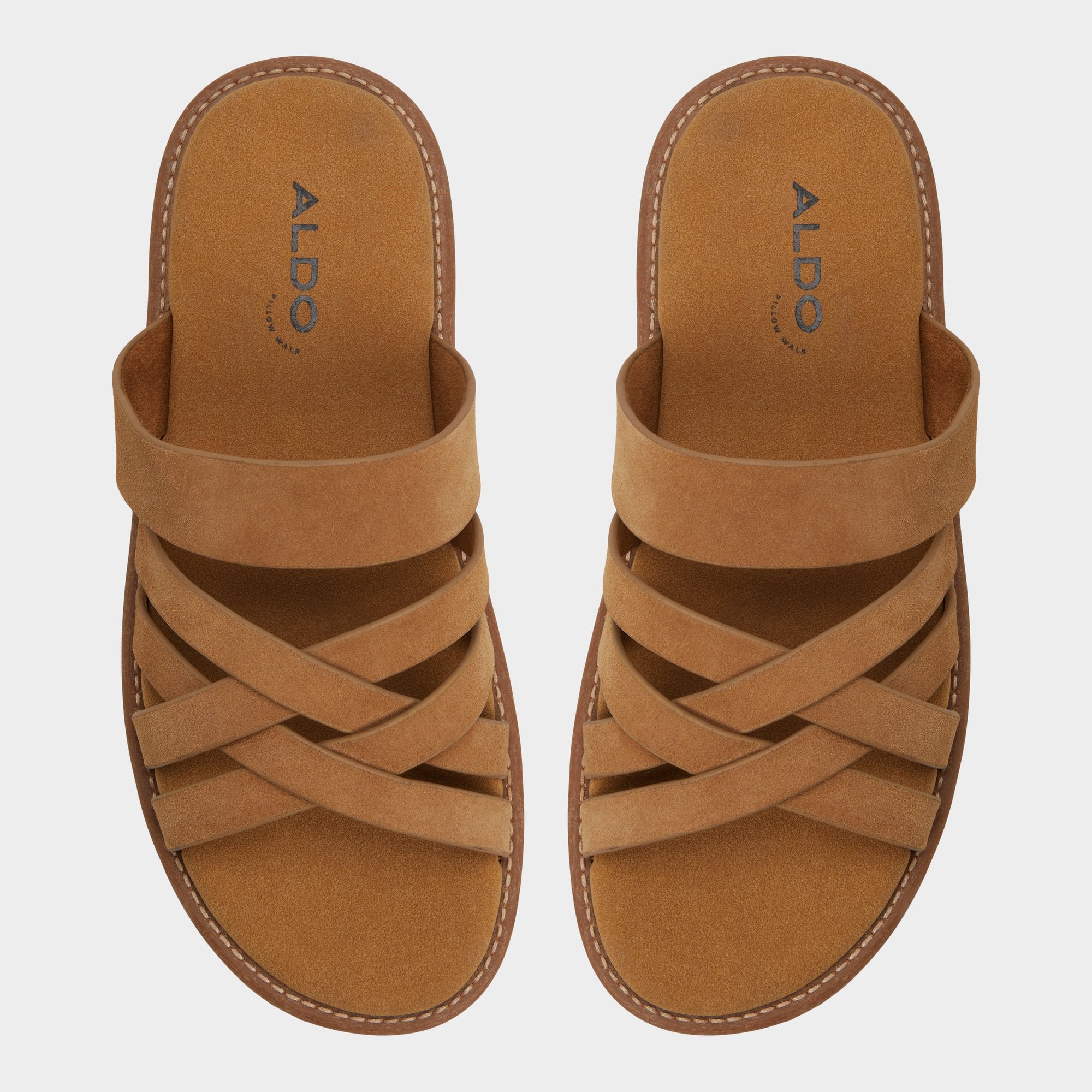 Haniff Camel Men's Sandals & Slides - Strappy flat sandal | Aldo discount