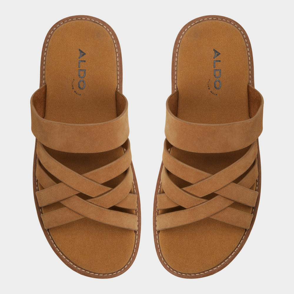 Haniff Camel Men's Sandals & Slides - Strappy flat sandal | Aldo discount