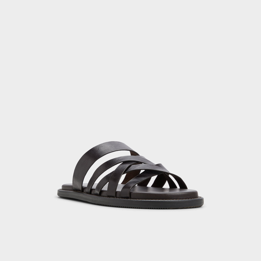 Haniff Brown Men's Sandals & Slides - Strappy flat sandal | Aldo discount
