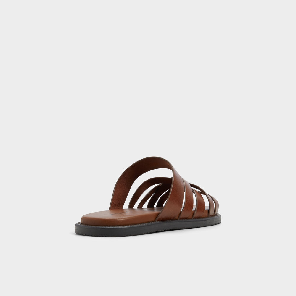 Haniff Cognac Men's Sandals & Slides - Strappy flat sandal | Aldo sale