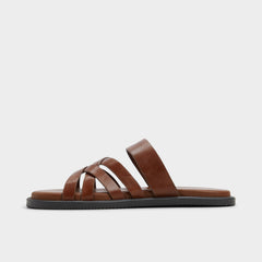 Haniff Cognac Men's Sandals & Slides - Strappy flat sandal | Aldo sale