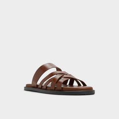 Haniff Cognac Men's Sandals & Slides - Strappy flat sandal | Aldo sale