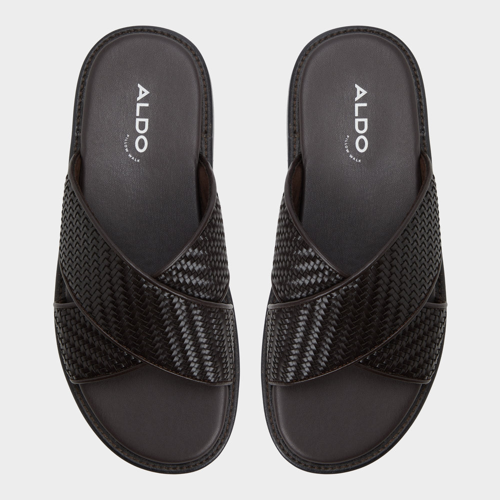 Tarik Dark Brown Men's Sandals & Slides - Slide sandal | Aldo on sale