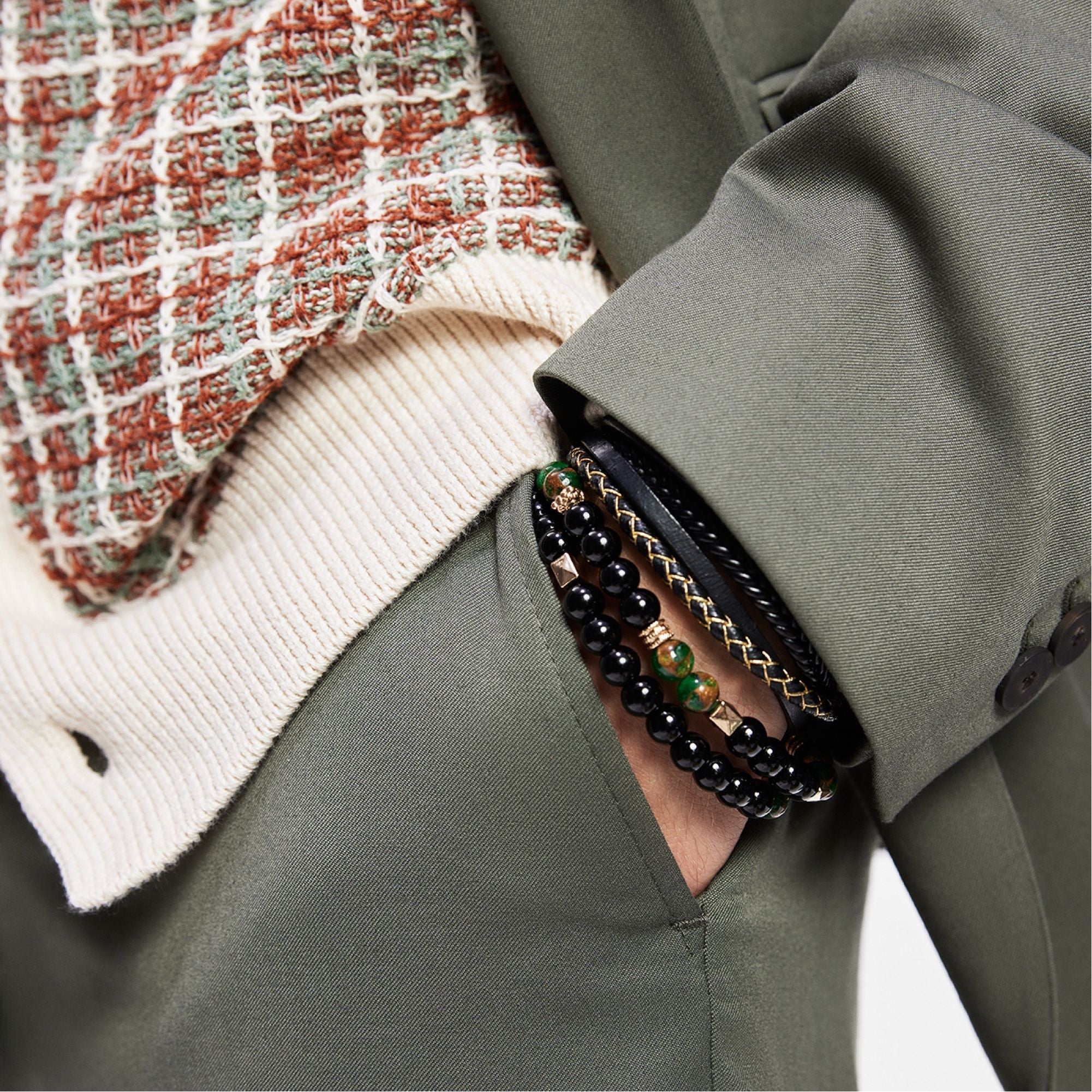Alderbrae Dark Green Men's Jewelry - Bracelet | Aldo sale