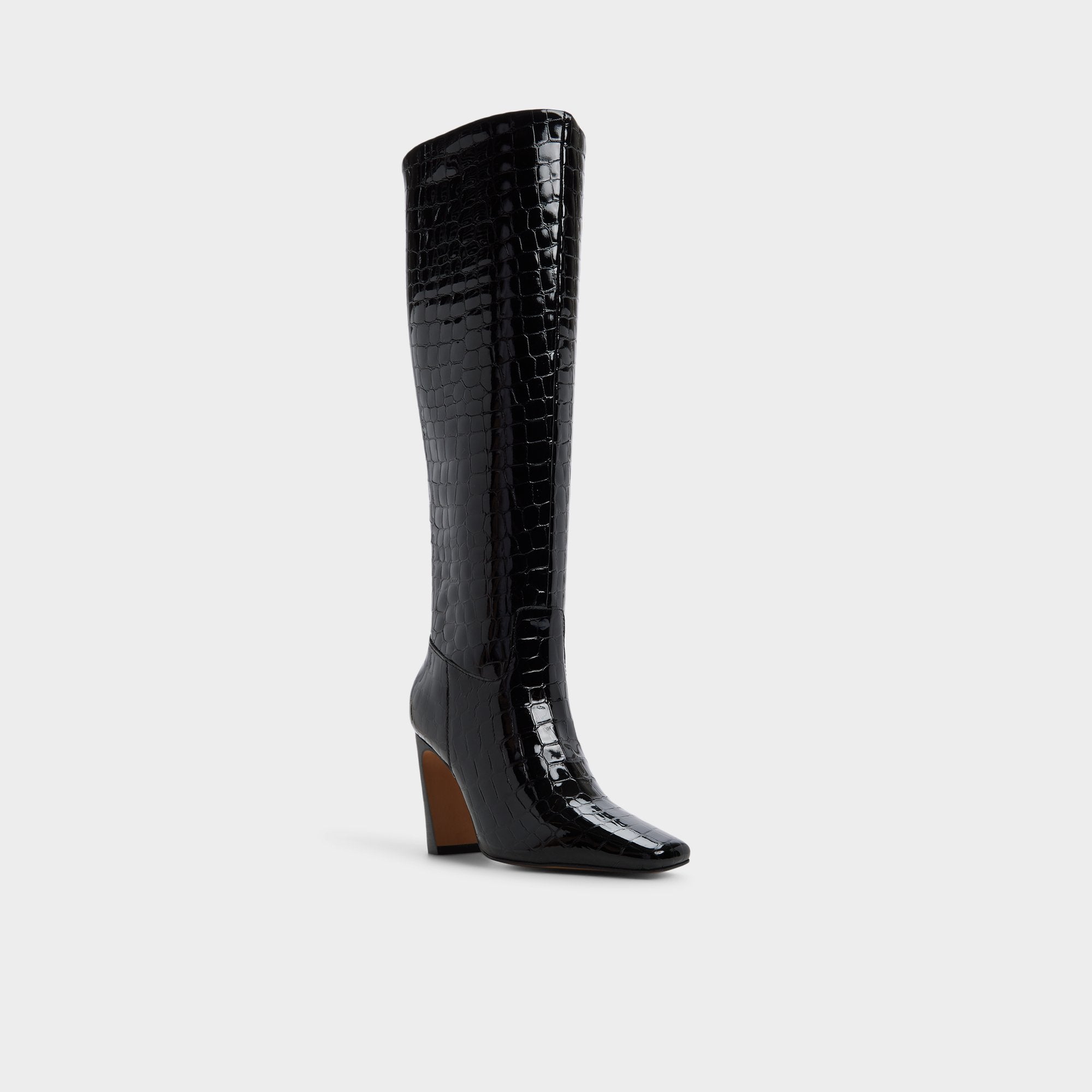 Vivienna in Black - Knee-high boot, Block heel | Aldo outlet