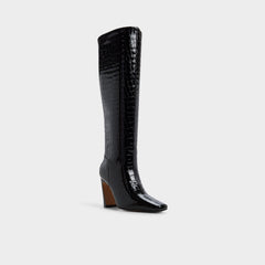 Vivienna in Black - Knee-high boot, Block heel | Aldo outlet