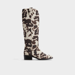 Kaydia in Open Brown 14179225 - Western knee-high boot, Block heel | Aldo sale