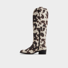 Kaydia in Open Brown 14179225 - Western knee-high boot, Block heel | Aldo sale