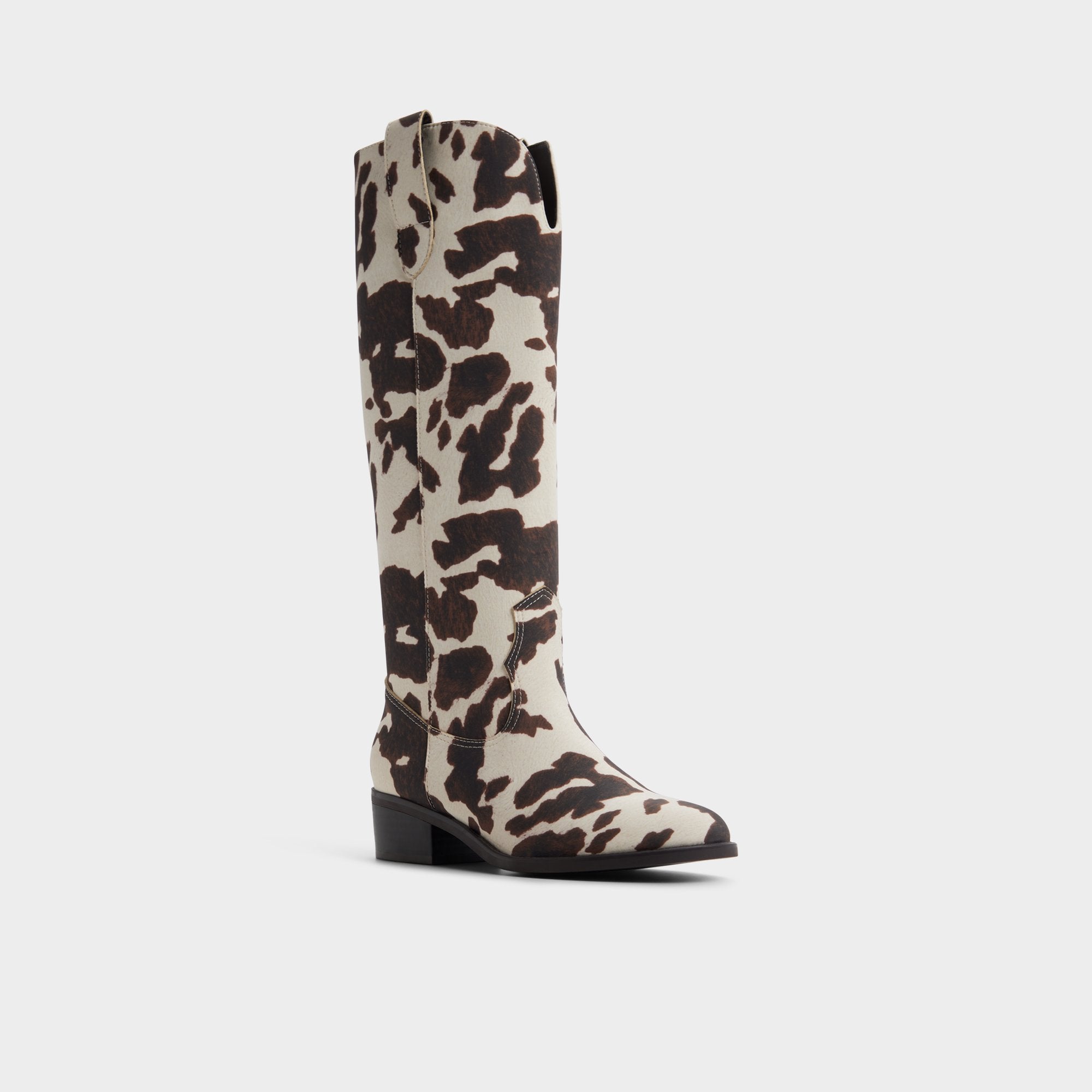 Kaydia in Open Brown 14179225 - Western knee-high boot, Block heel | Aldo sale