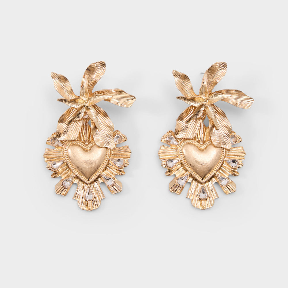 Scarllett in Gold Clear Multi - Chandelier earrings | Aldo for sale