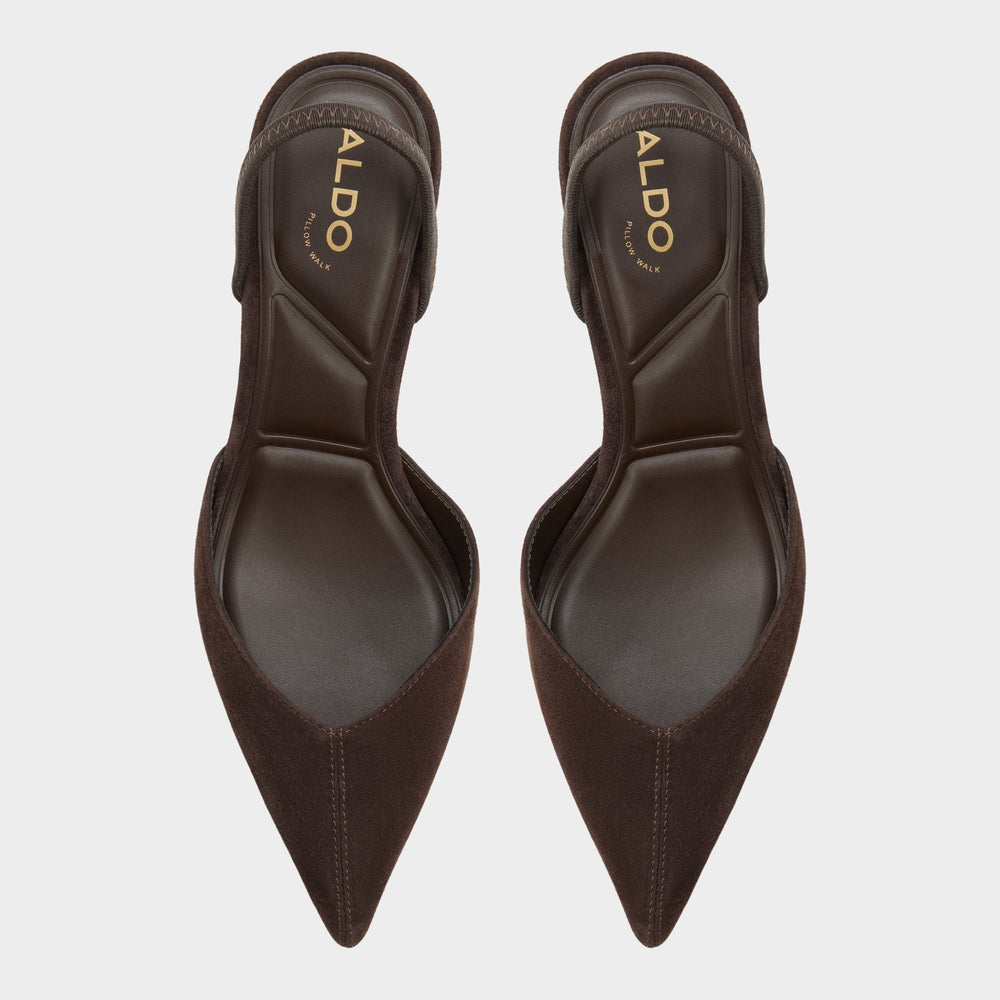 Re in Olivia Dark Brown - Sling back high heel, Stiletto heel | Aldo sale