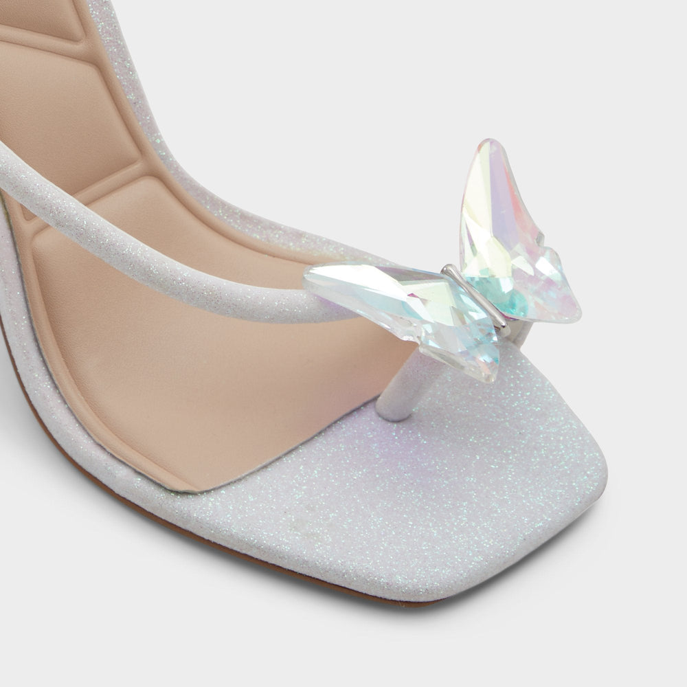 Pepela in White - Strappy heeled sandal, Block heel | Aldo outlet