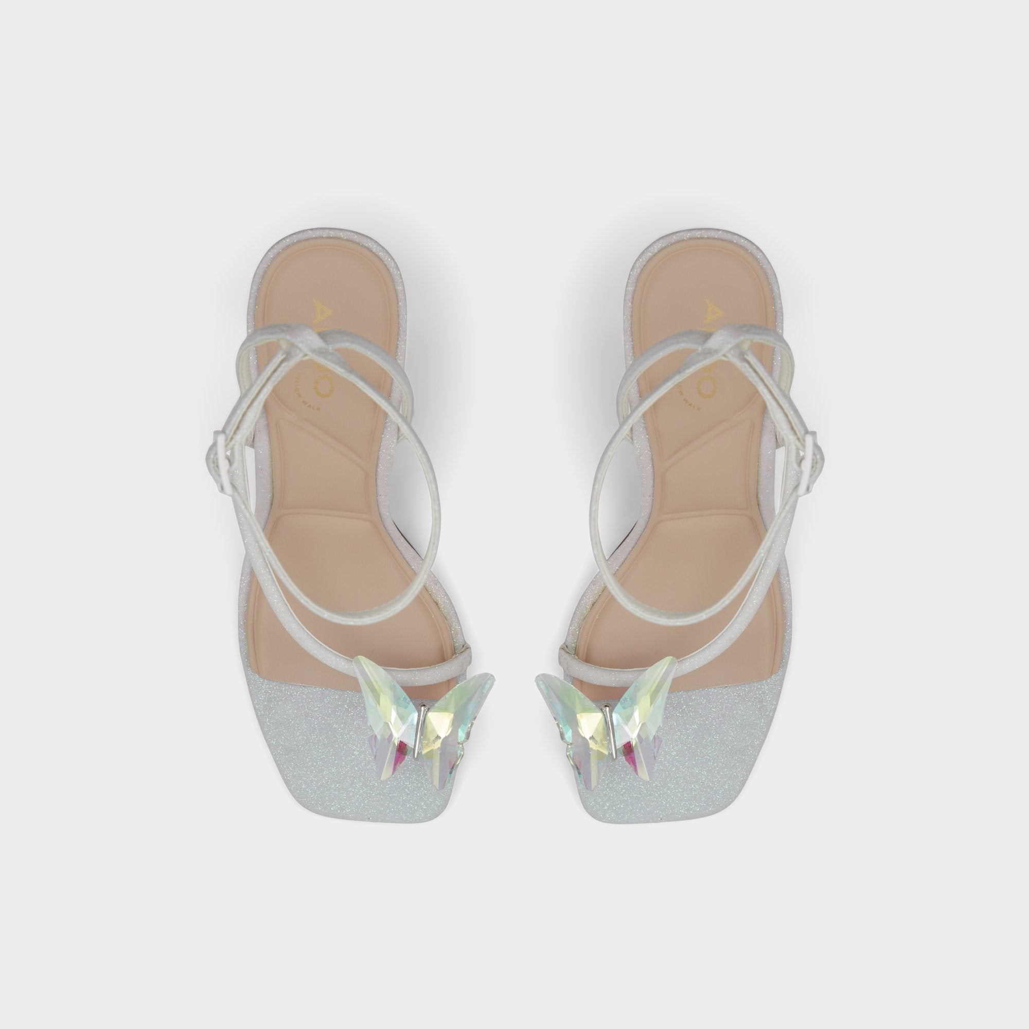 Pepela in White - Strappy heeled sandal, Block heel | Aldo outlet