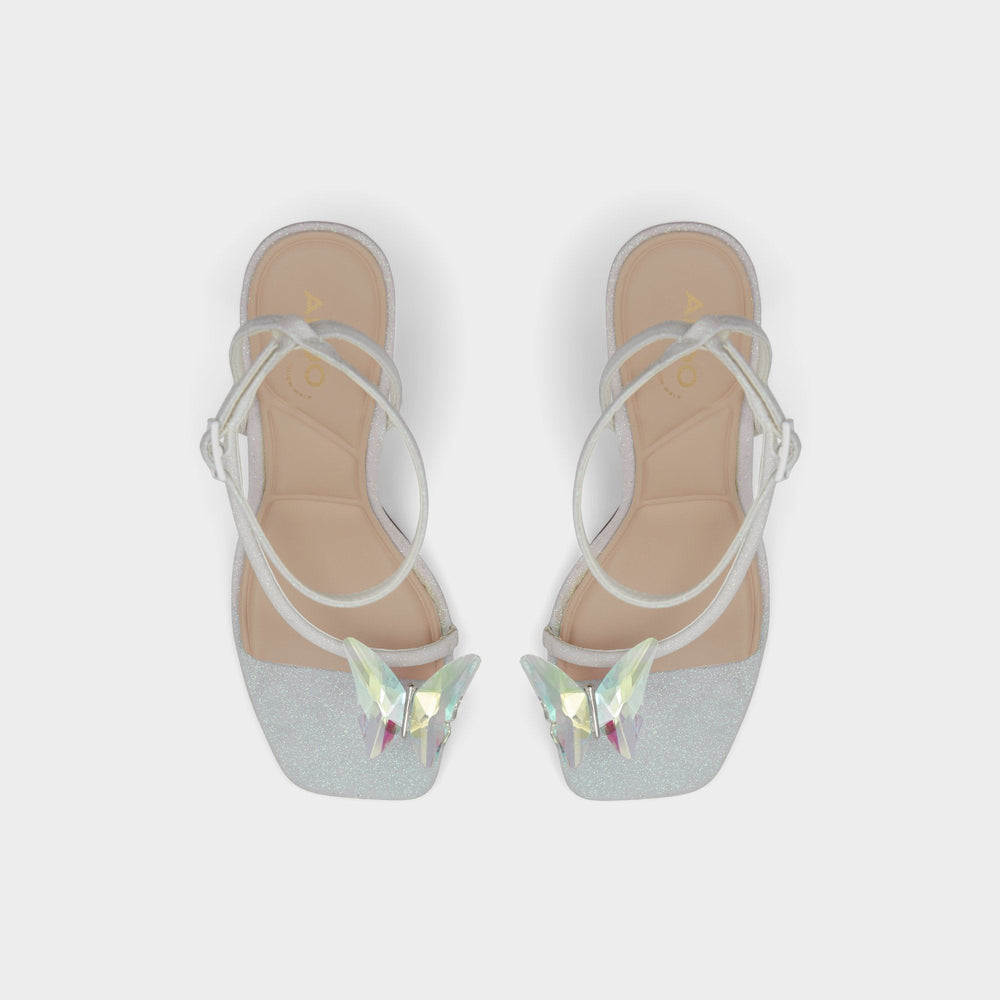 Pepela in White - Strappy heeled sandal, Block heel | Aldo outlet