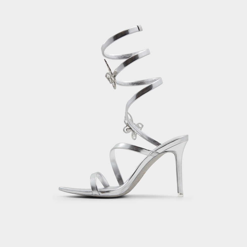 Ocia in Silver - Stiletto strappy sandal | Aldo online