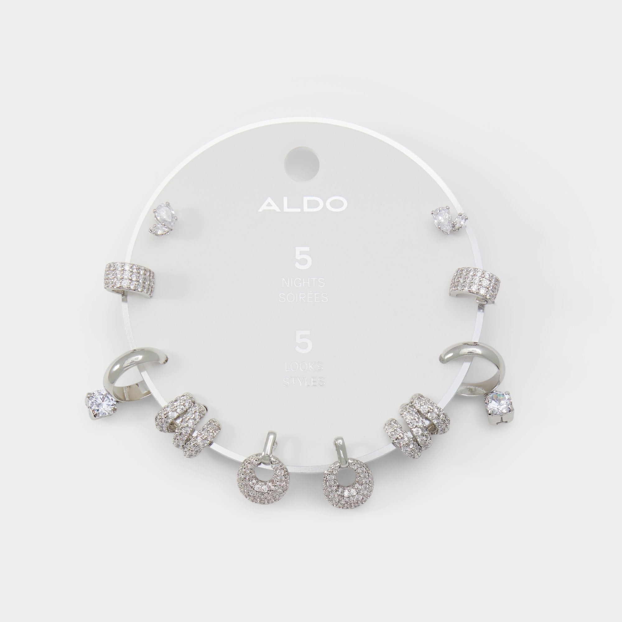 Fivelooks Silver/Clear Multi Women's Cubic Zirconia - Earrings | Aldo discount